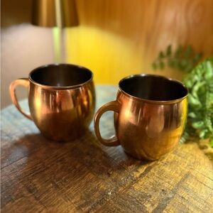 Threshold Copper-Tone Metallic Mule Mugs - Warm Copper Finish